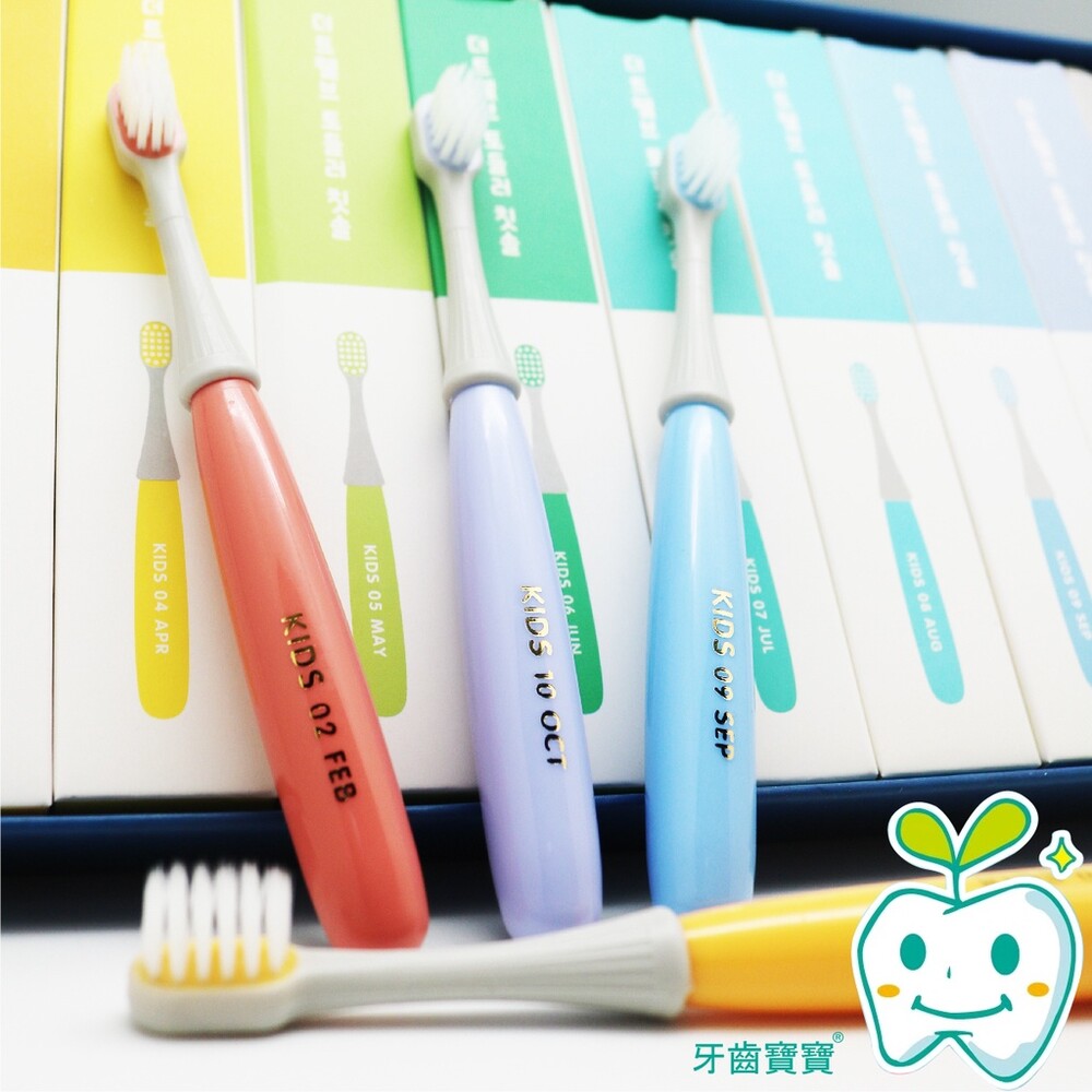 11449307662-韓國原裝 小蘑菇月份牙刷 兒童牙刷一入