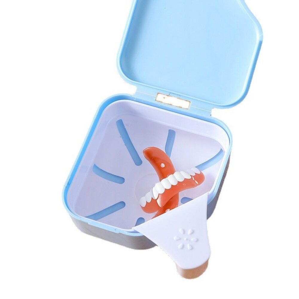 日式假牙套清潔雙層浸泡盒一入-圖片-2