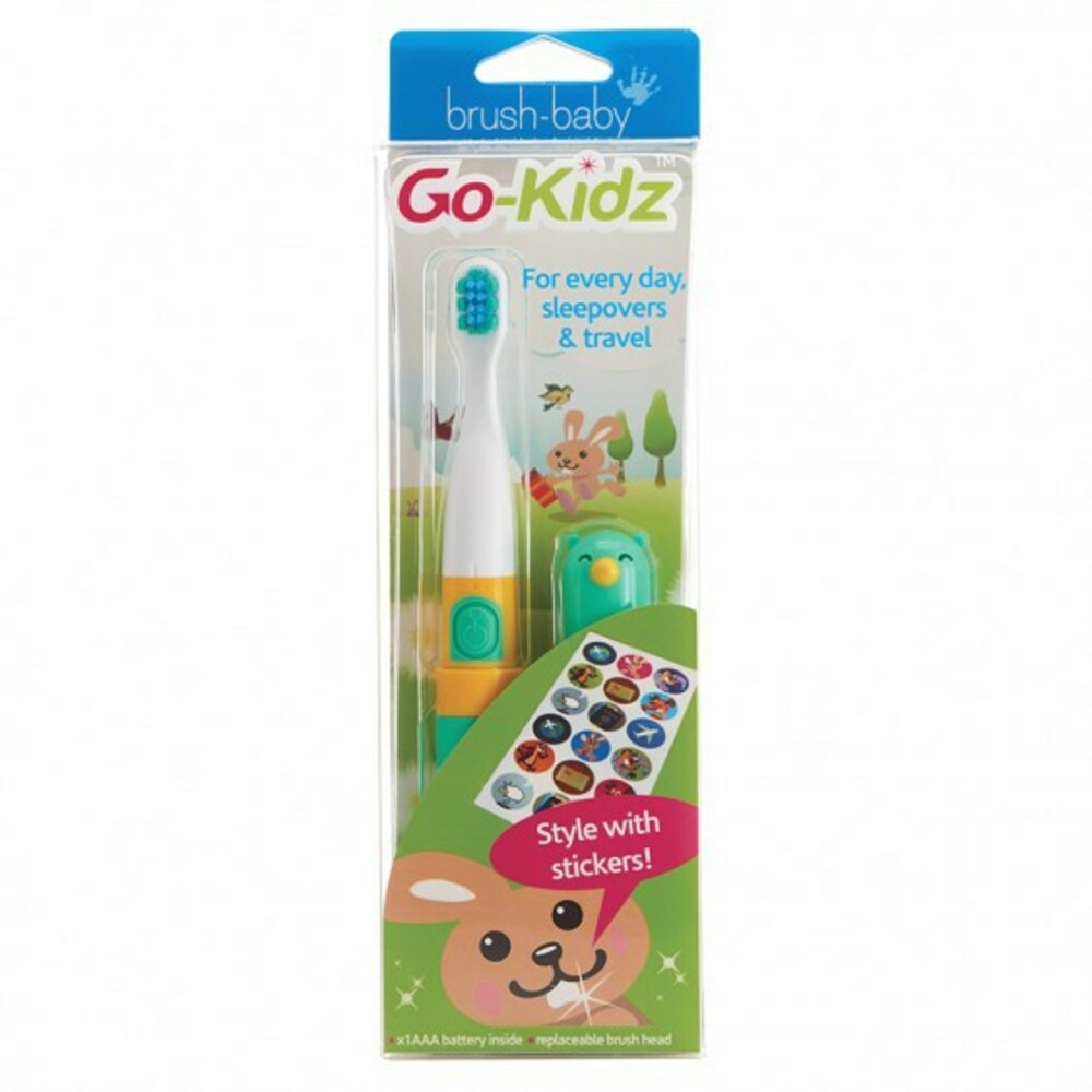 英國 brush-baby 外出攜帶型GoKidz聲波電動牙刷(粉紅/藍/綠)-圖片-2