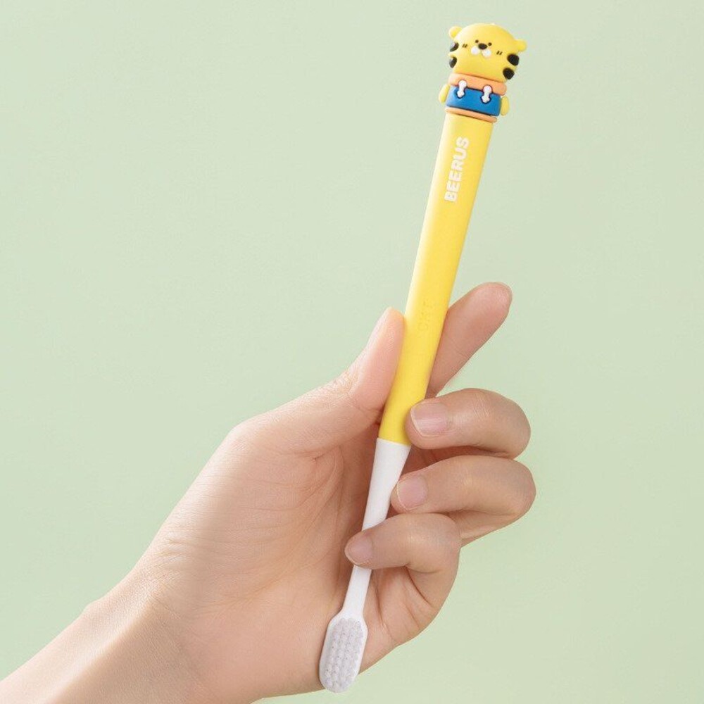 HAONIU 萌趣動物造型兒童軟毛牙刷一支-thumb