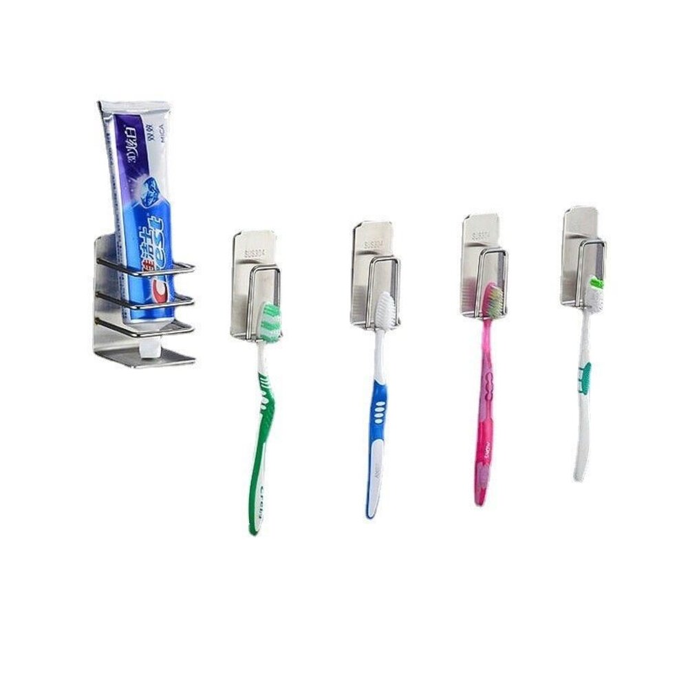 240307234223-壁掛式304不銹鋼收納架一入 有牙膏架及牙刷架可選
