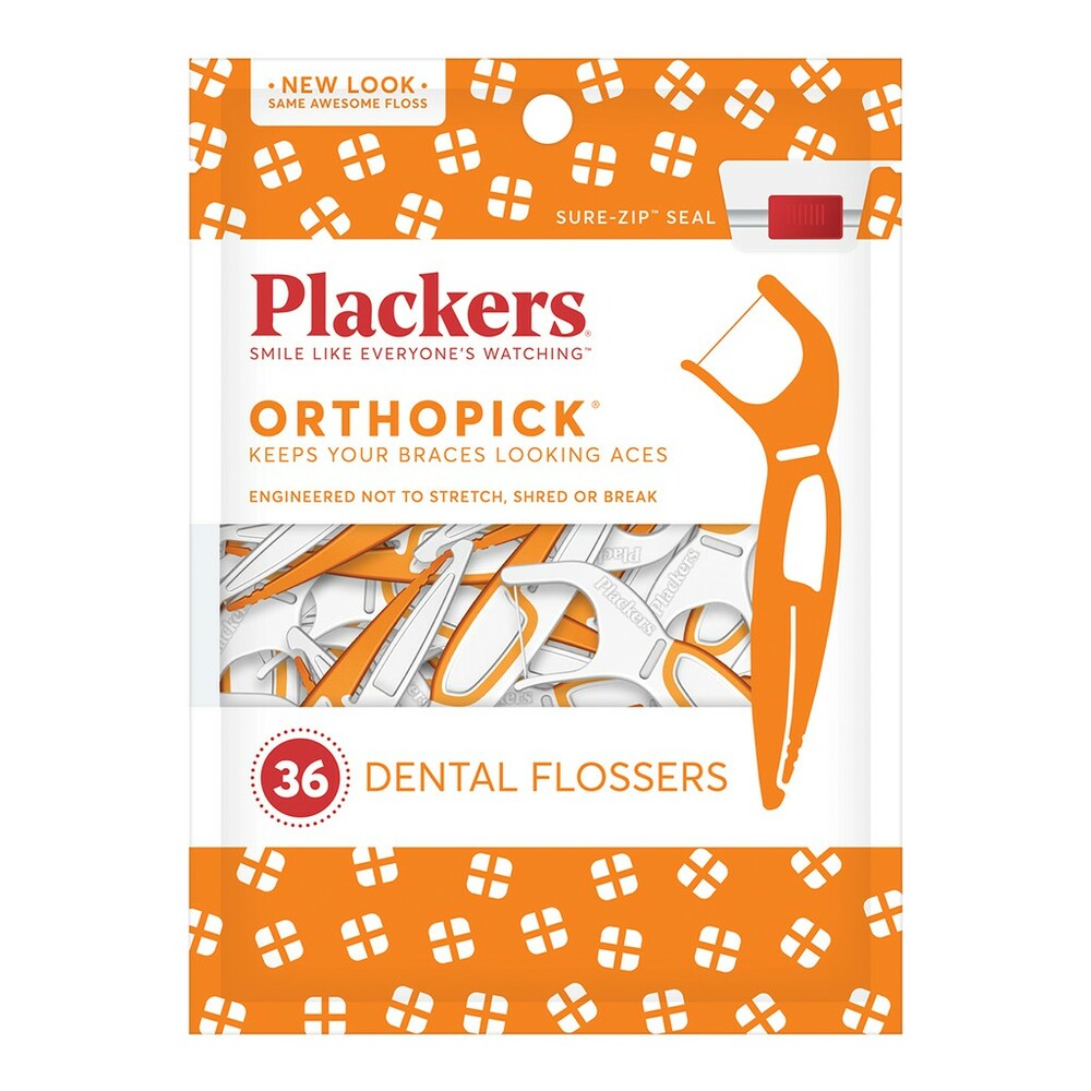 6470272-美國 普雷克 Plackers 派樂絲 Plackers 矯正專用牙線棒36入