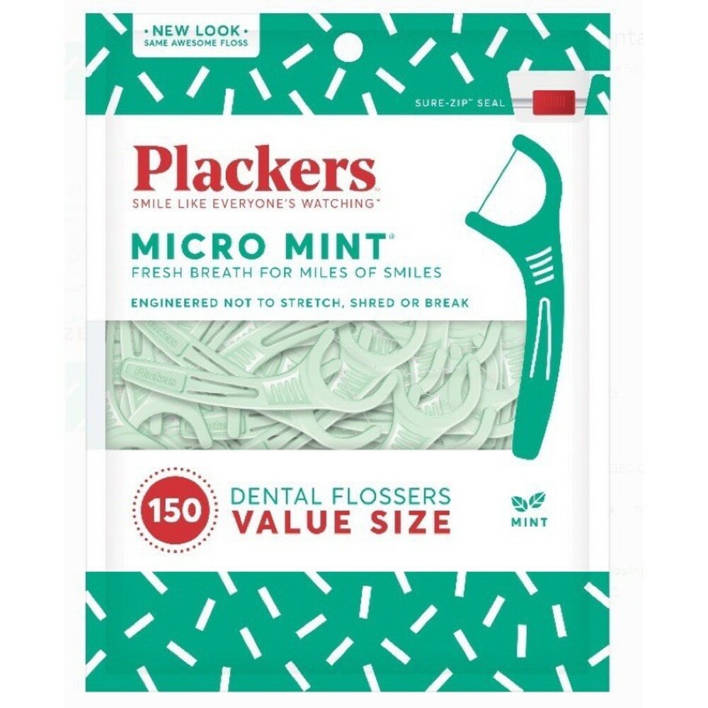 美國普雷克Plackers派樂絲微薄荷清涼牙線棒150支裝